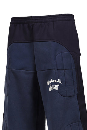 PADDED SWEAT SHORTS / NVY