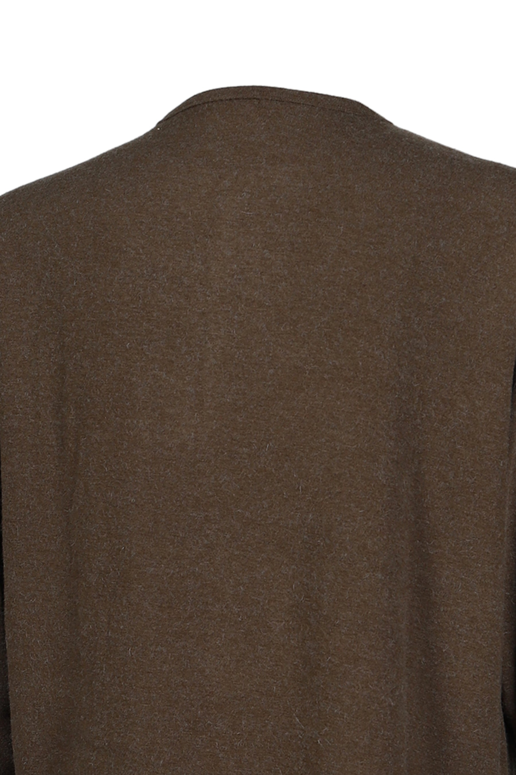 HAIRY HENLEY NECK LAYERED T-SHIRT / KHA GRN