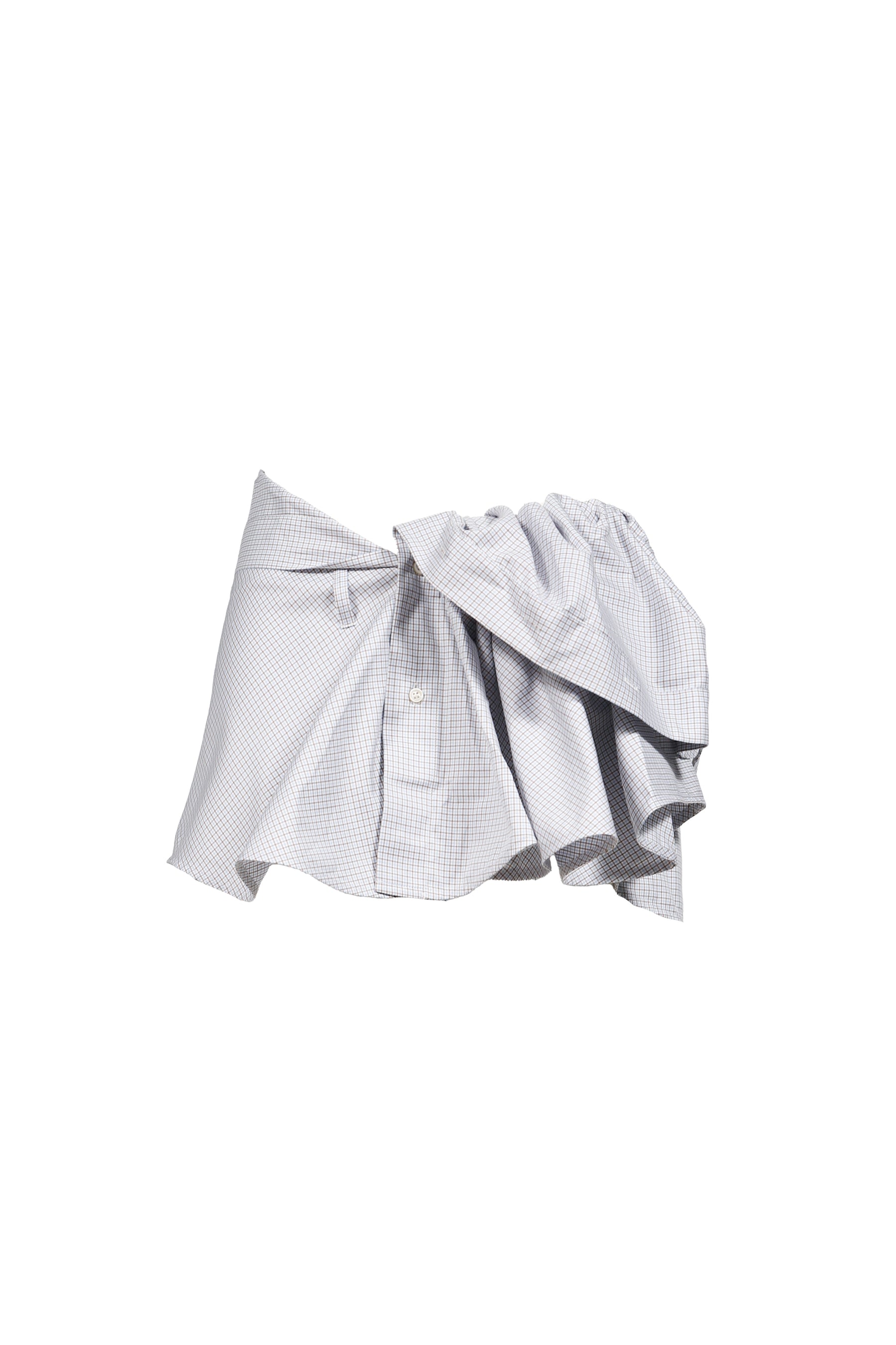 BELTED SHIRT SKIRT / BLU