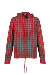 HOODED SHIRT / RED