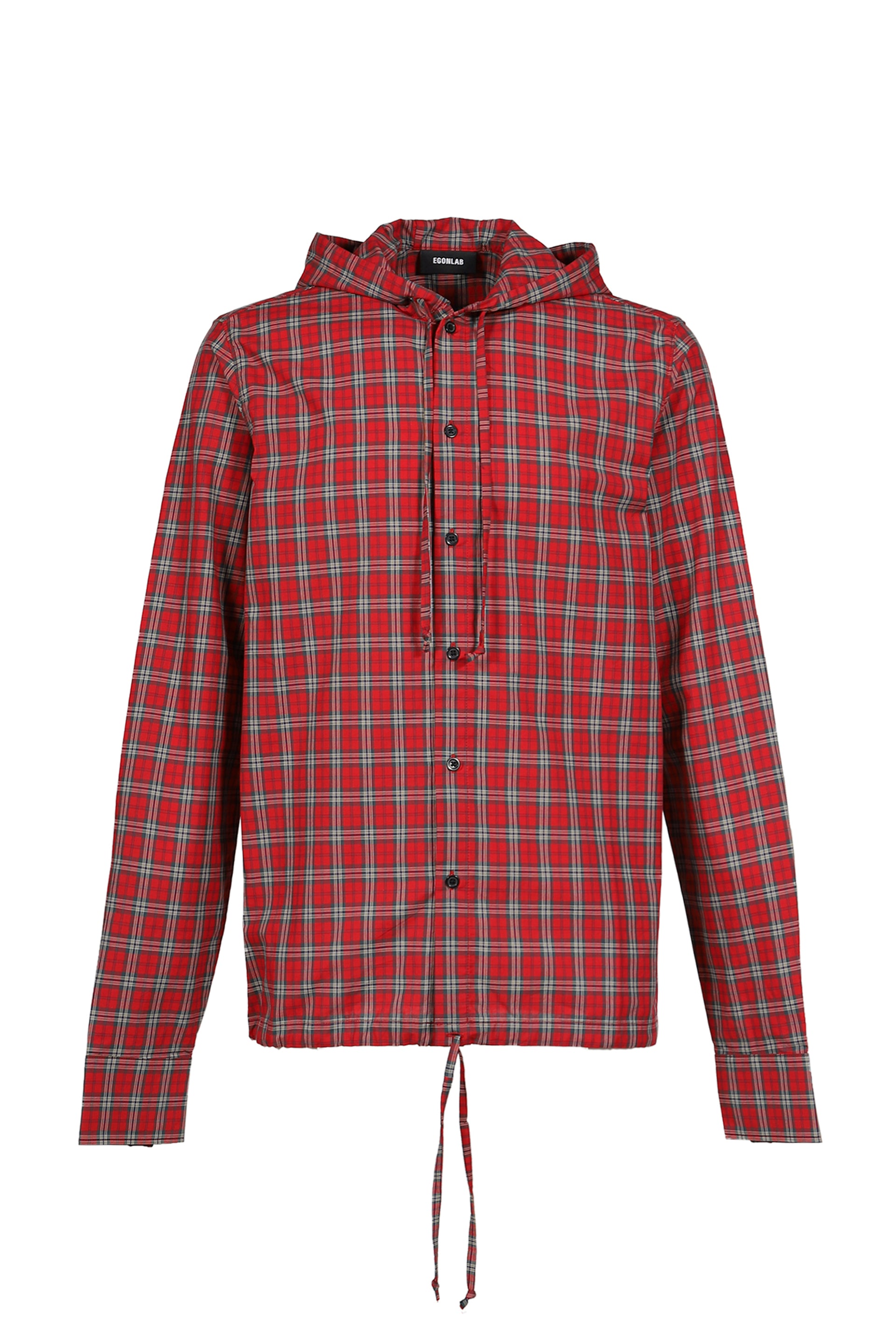 HOODED SHIRT / RED