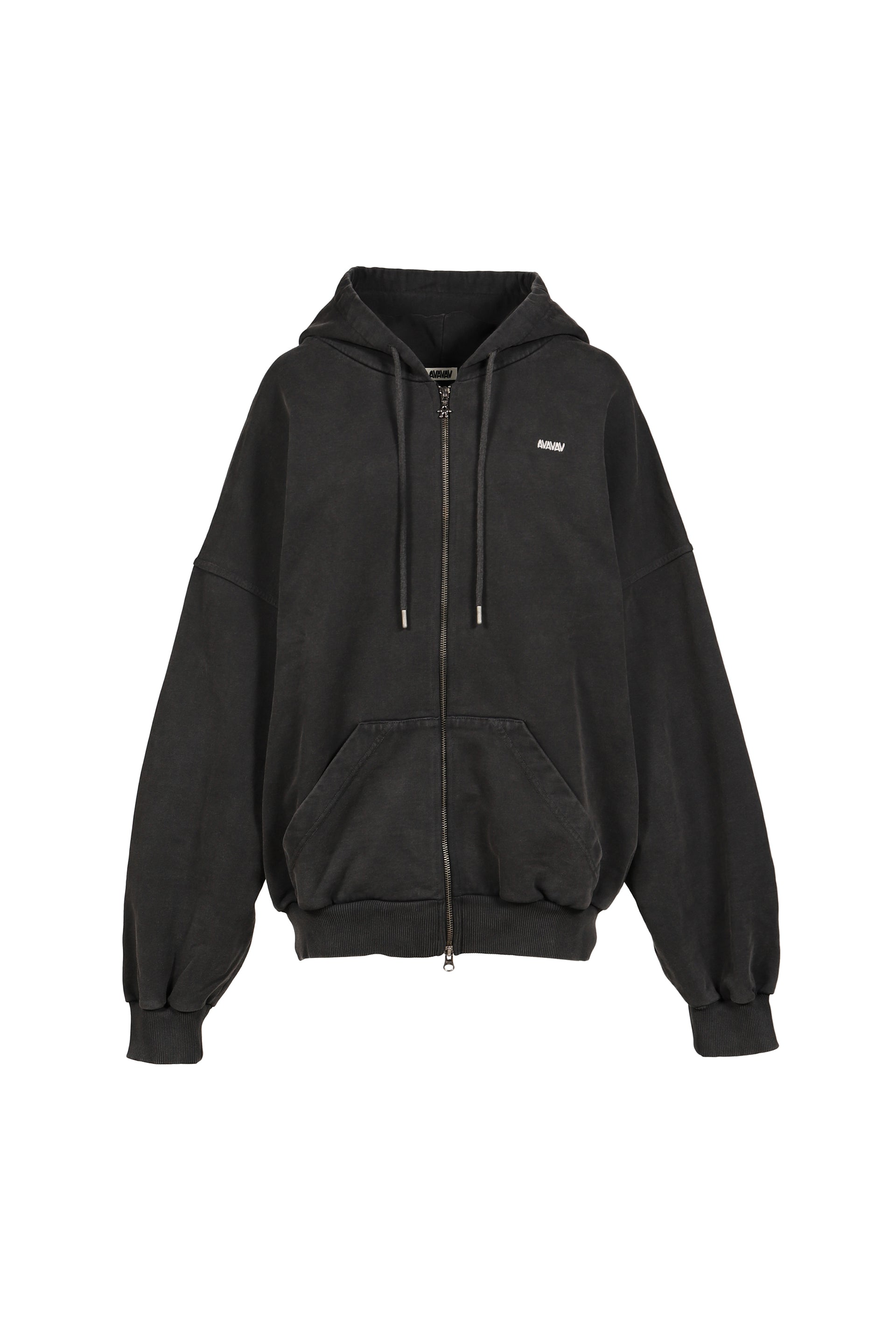 SHOULDERLESS HOODIE AV-LOGO BLACK / BLK
