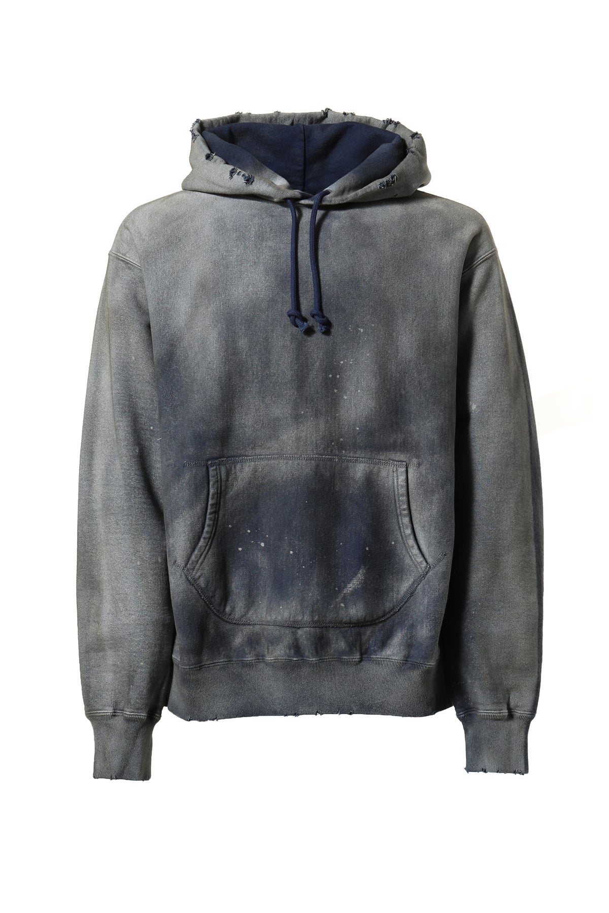 BOW WOW HARD AGEING HOODIE / NVY HARD AGEING