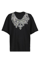 CROSS NECKLACE T-SHIRT / BLK