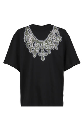 CROSS NECKLACE T-SHIRT / BLK