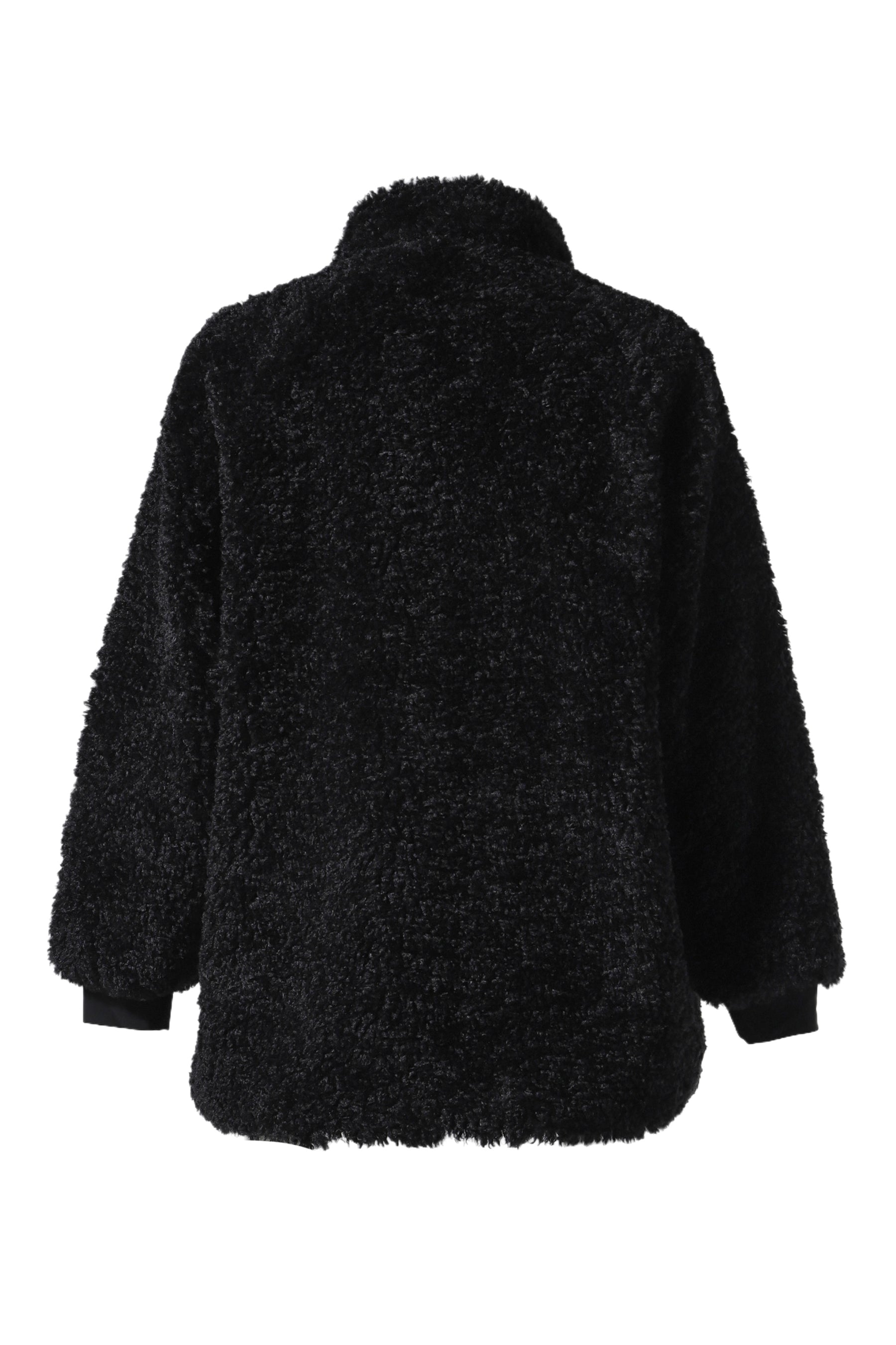 S.C.FUR JACKET - POLY CURLY FUR / BLK