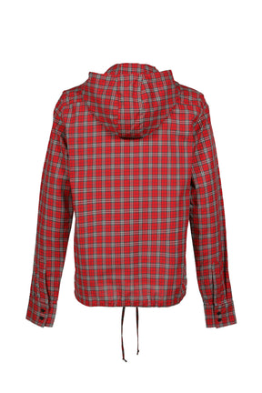 HOODED SHIRT / RED