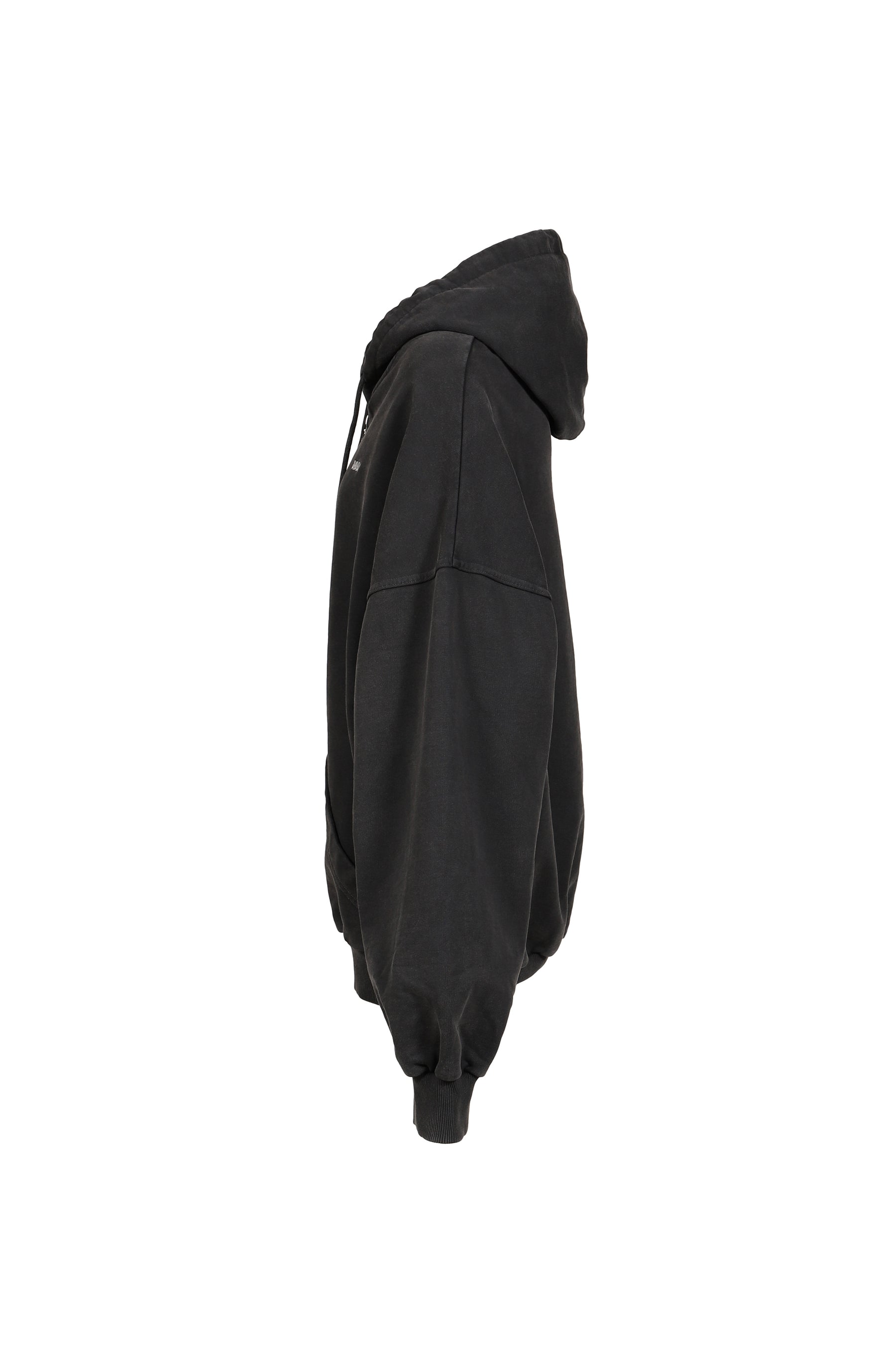 SHOULDERLESS HOODIE AV-LOGO BLACK / BLK