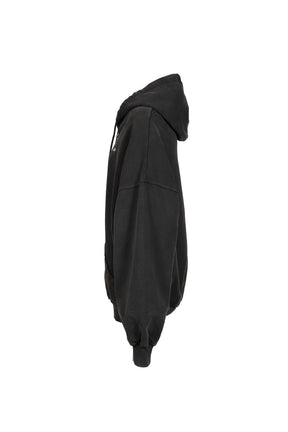 SHOULDERLESS HOODIE AV-LOGO BLACK / BLK