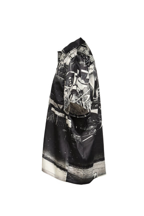 THE HOUSE OF COSMIC HORROR PAINTING SHIRT / BLK