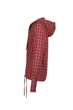 HOODED SHIRT / RED