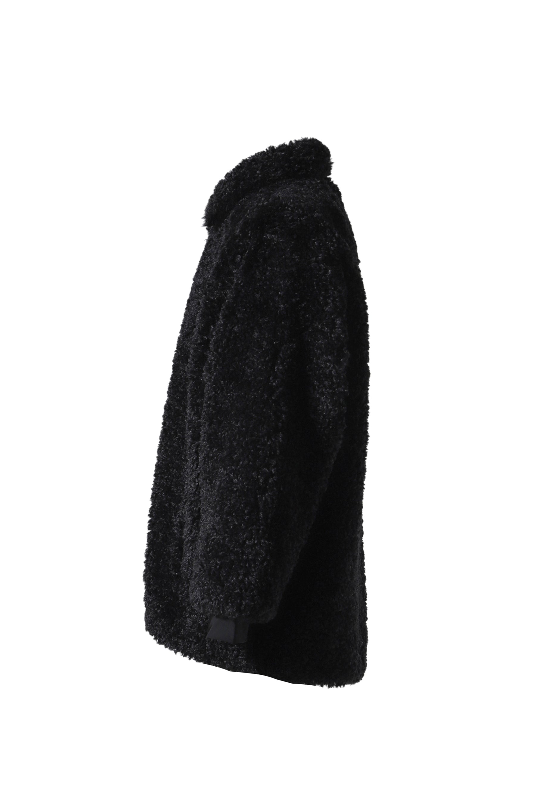 S.C.FUR JACKET - POLY CURLY FUR / BLK