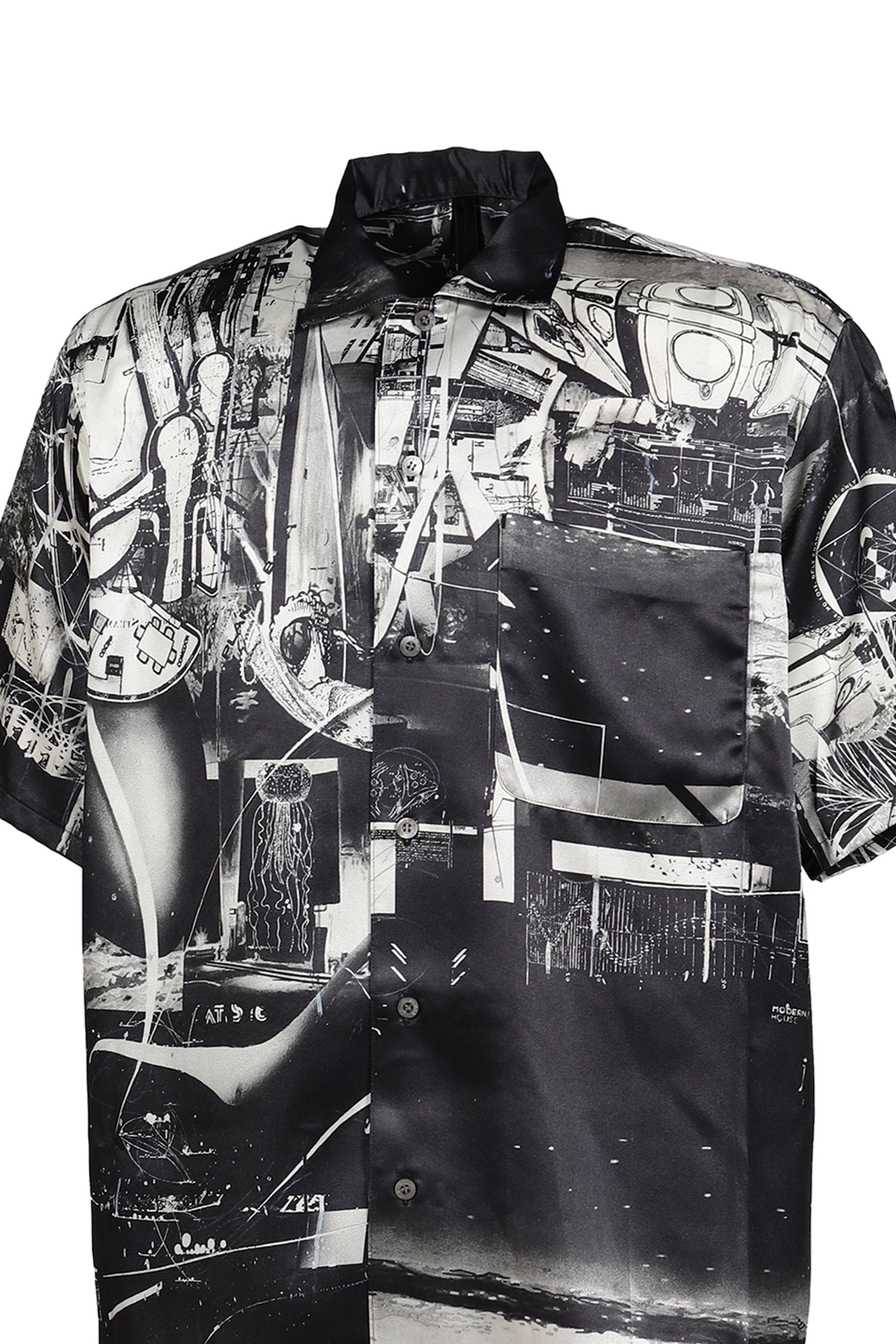THE HOUSE OF COSMIC HORROR PAINTING SHIRT / BLK