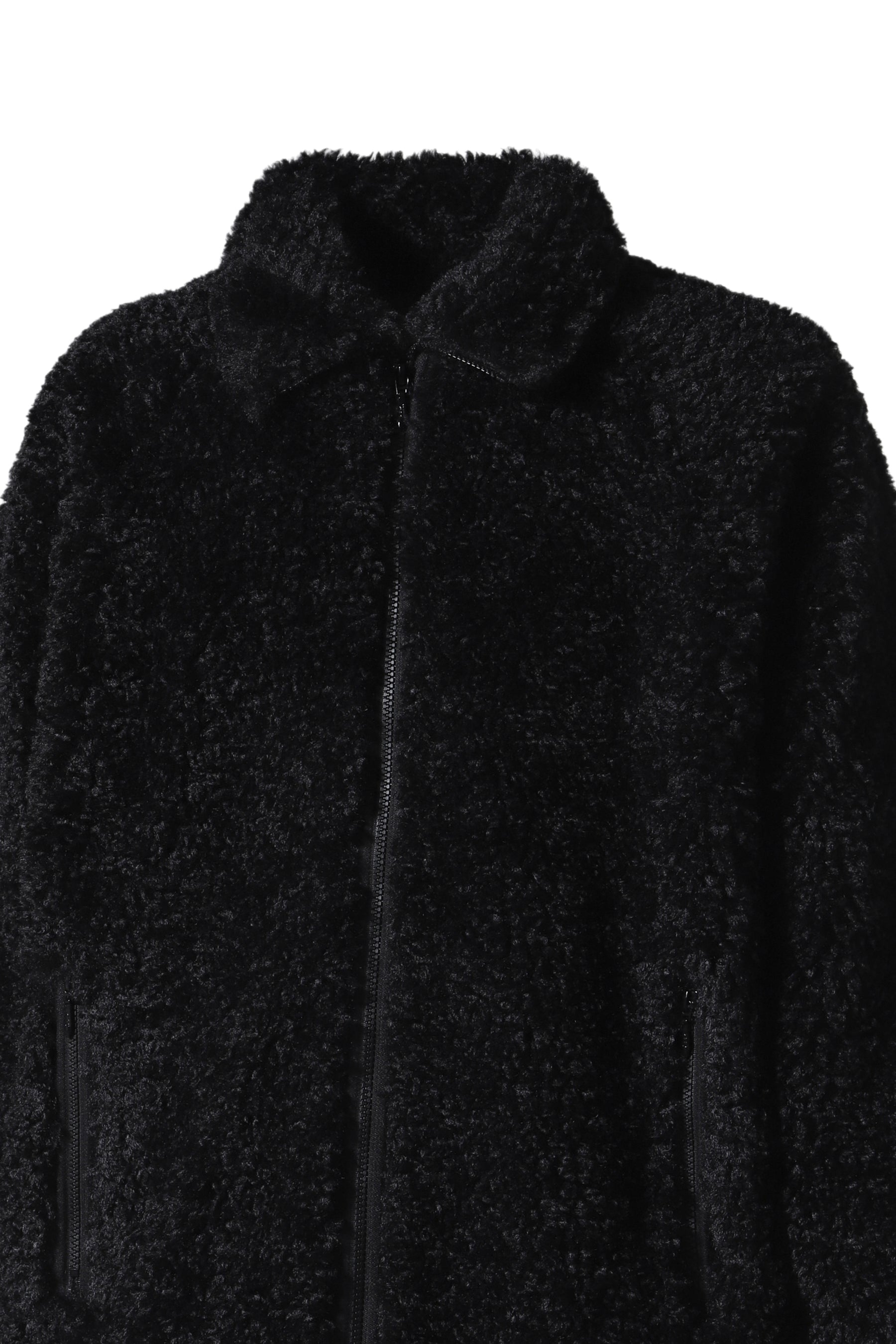 S.C.FUR JACKET - POLY CURLY FUR / BLK