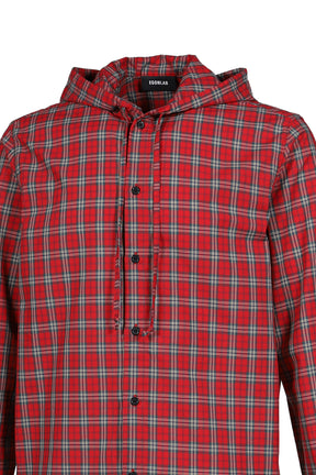 HOODED SHIRT / RED