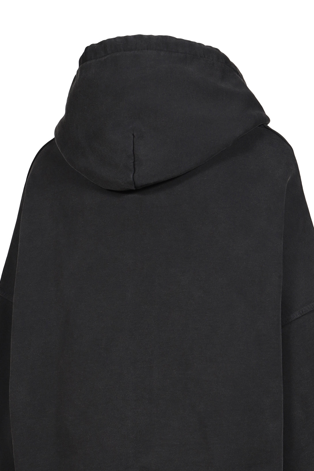 SHOULDERLESS HOODIE AV-LOGO BLACK / BLK