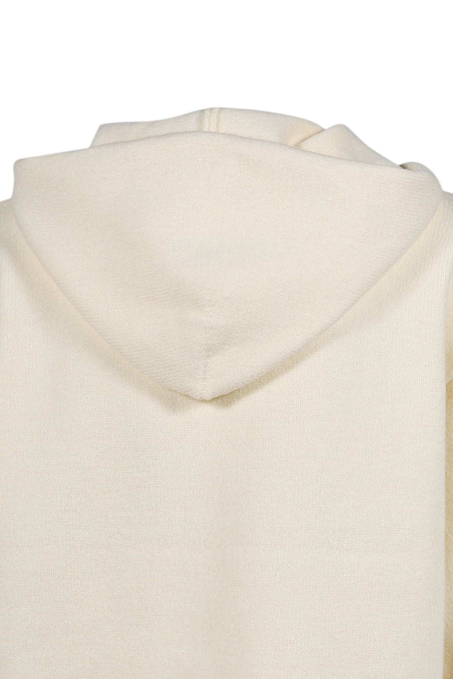 ART KNIT HOODIE / BONE