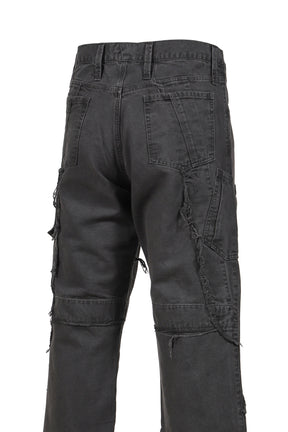CARGO PANTS SCRAP / WORN BLACK 