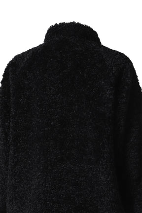 S.C.FUR JACKET - POLY CURLY FUR / BLK