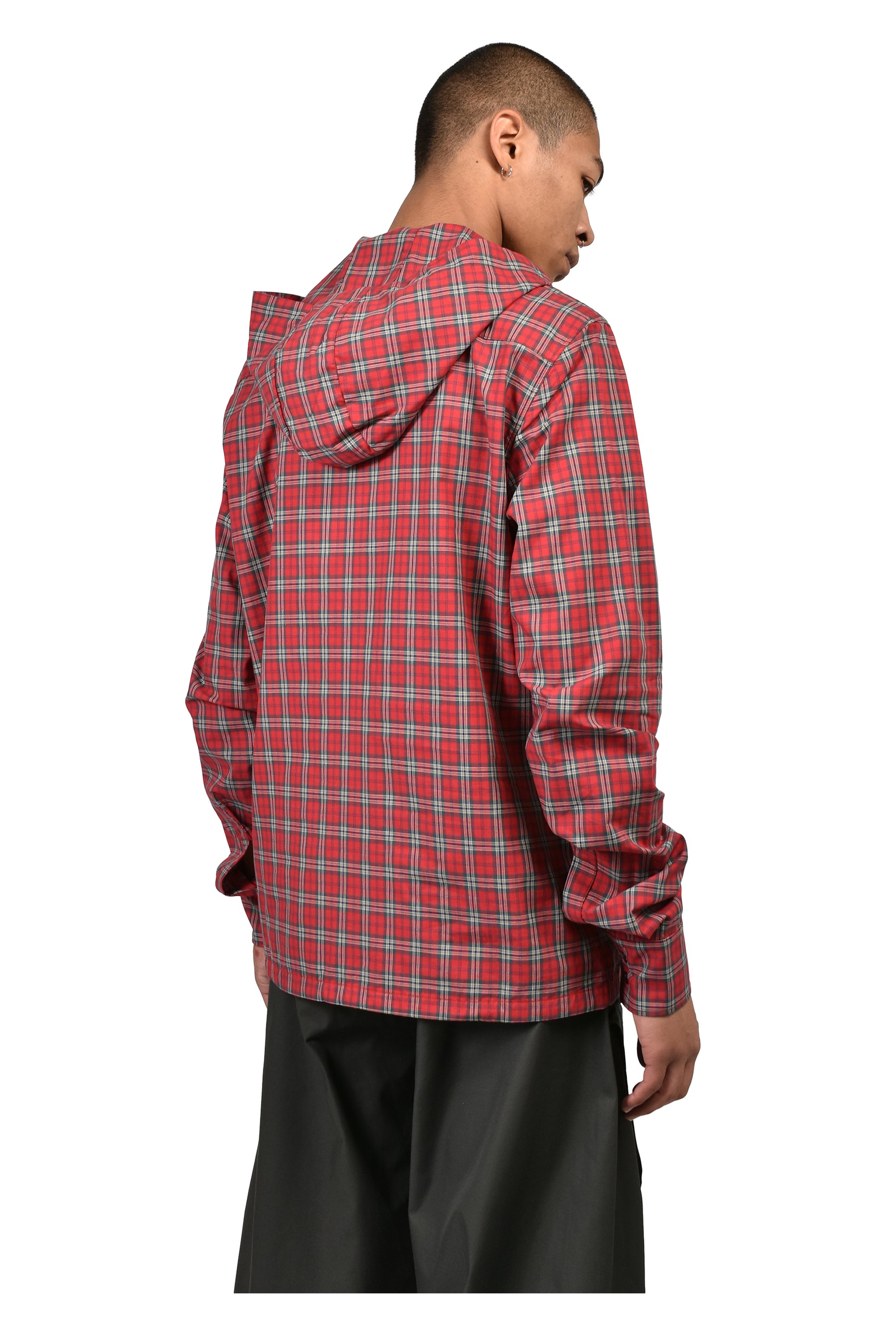 HOODED SHIRT / RED
