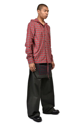 HOODED SHIRT / RED
