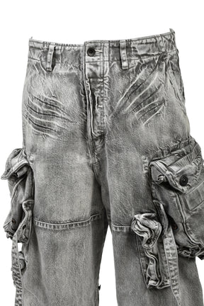 12oz DENIM GASMASK CARGO / PLASTER