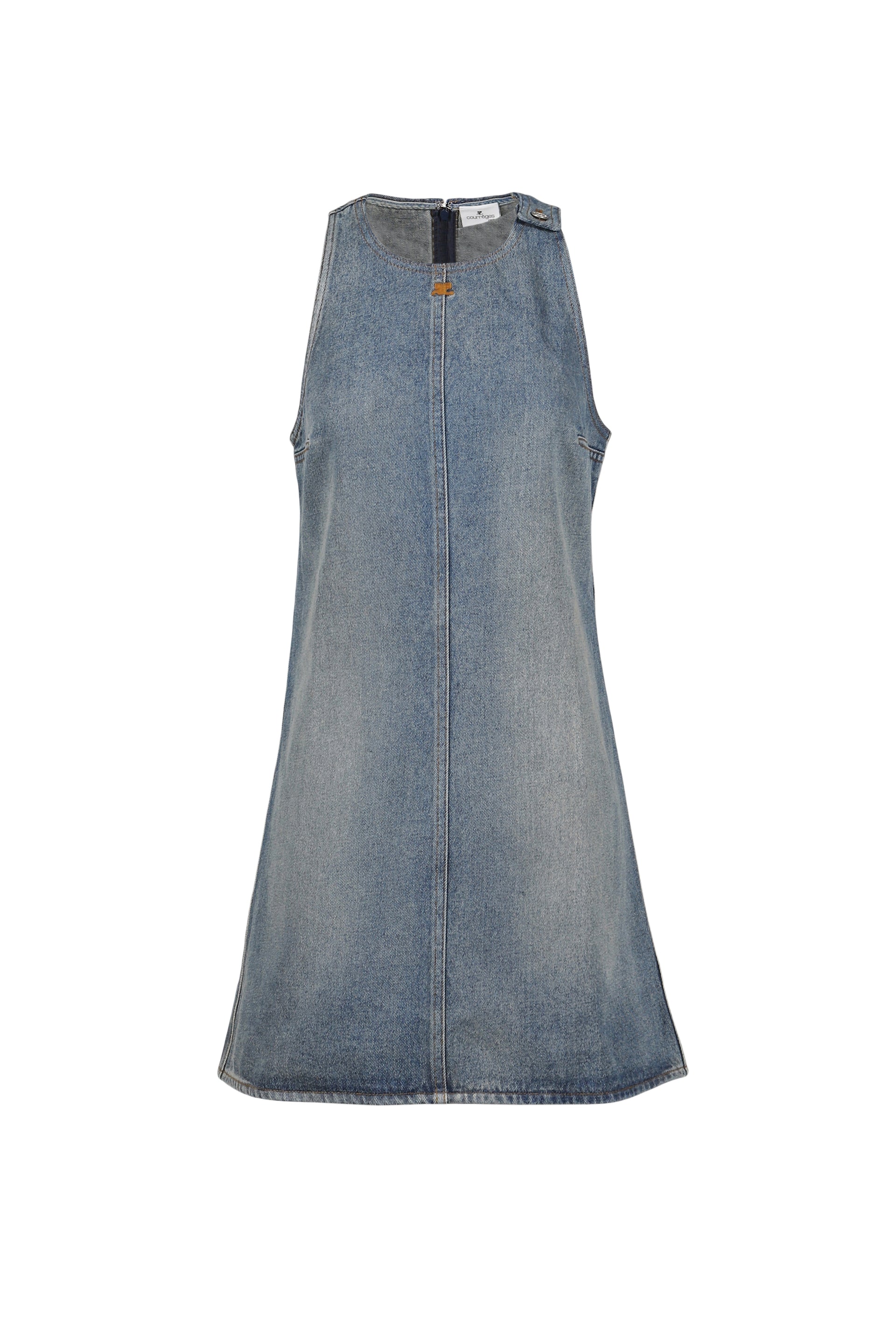 neuw denim dress Courrèges SS26 HERITAGE DENIM A-LINE DRESS / DENIM BLEU DELAVE