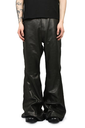 LEATHER VARET JEANS / BLK