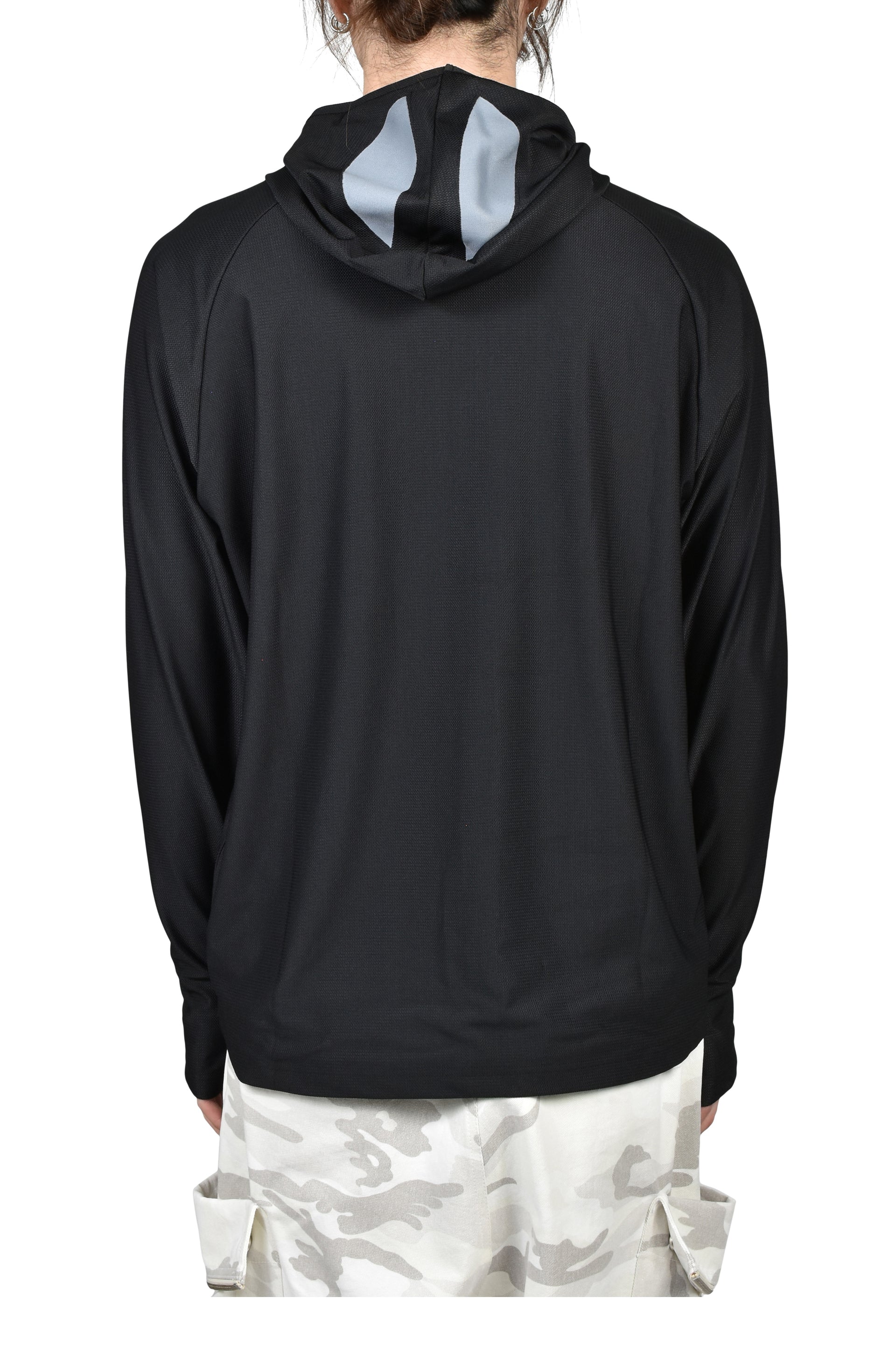 EMISHI HOODED MESH LONGSLEEVE / BLK