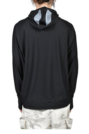 EMISHI HOODED MESH LONGSLEEVE / BLK