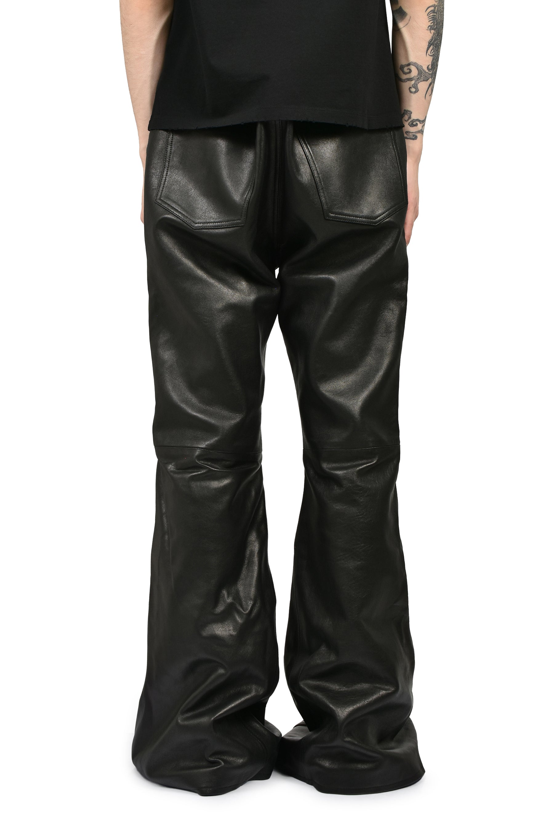 LEATHER VARET JEANS / BLK