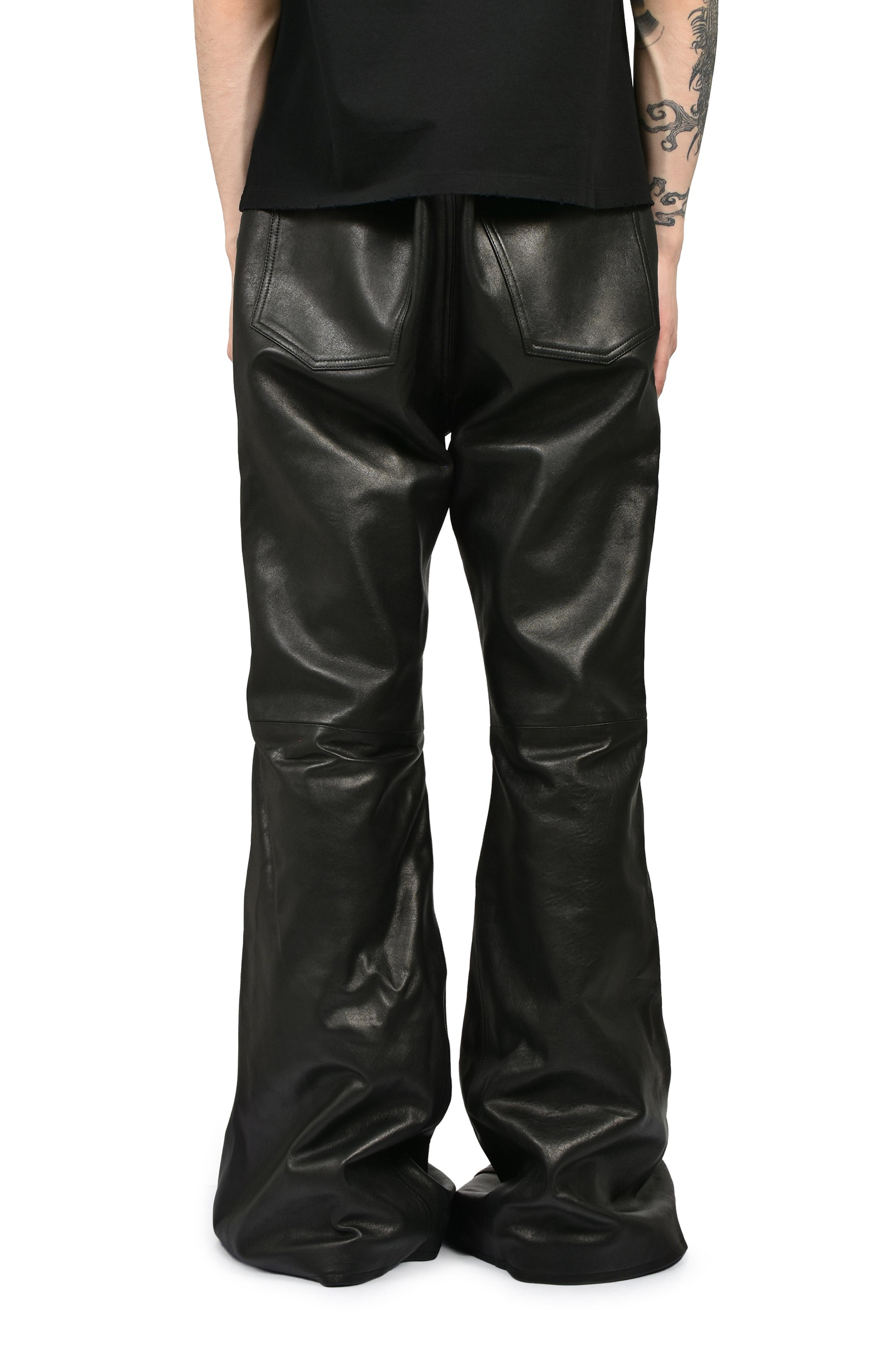 LEATHER VARET JEANS / BLK