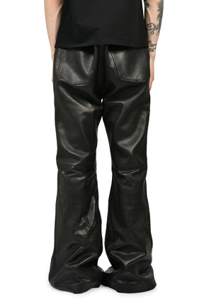 LEATHER VARET JEANS / BLK