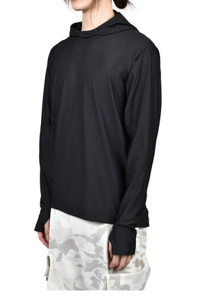 EMISHI HOODED MESH LONGSLEEVE / BLK