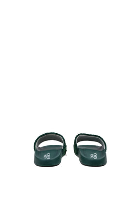 EMBROIDERED TERRY SLIDER / GRN