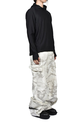 EMISHI HOODED MESH LONGSLEEVE / BLK