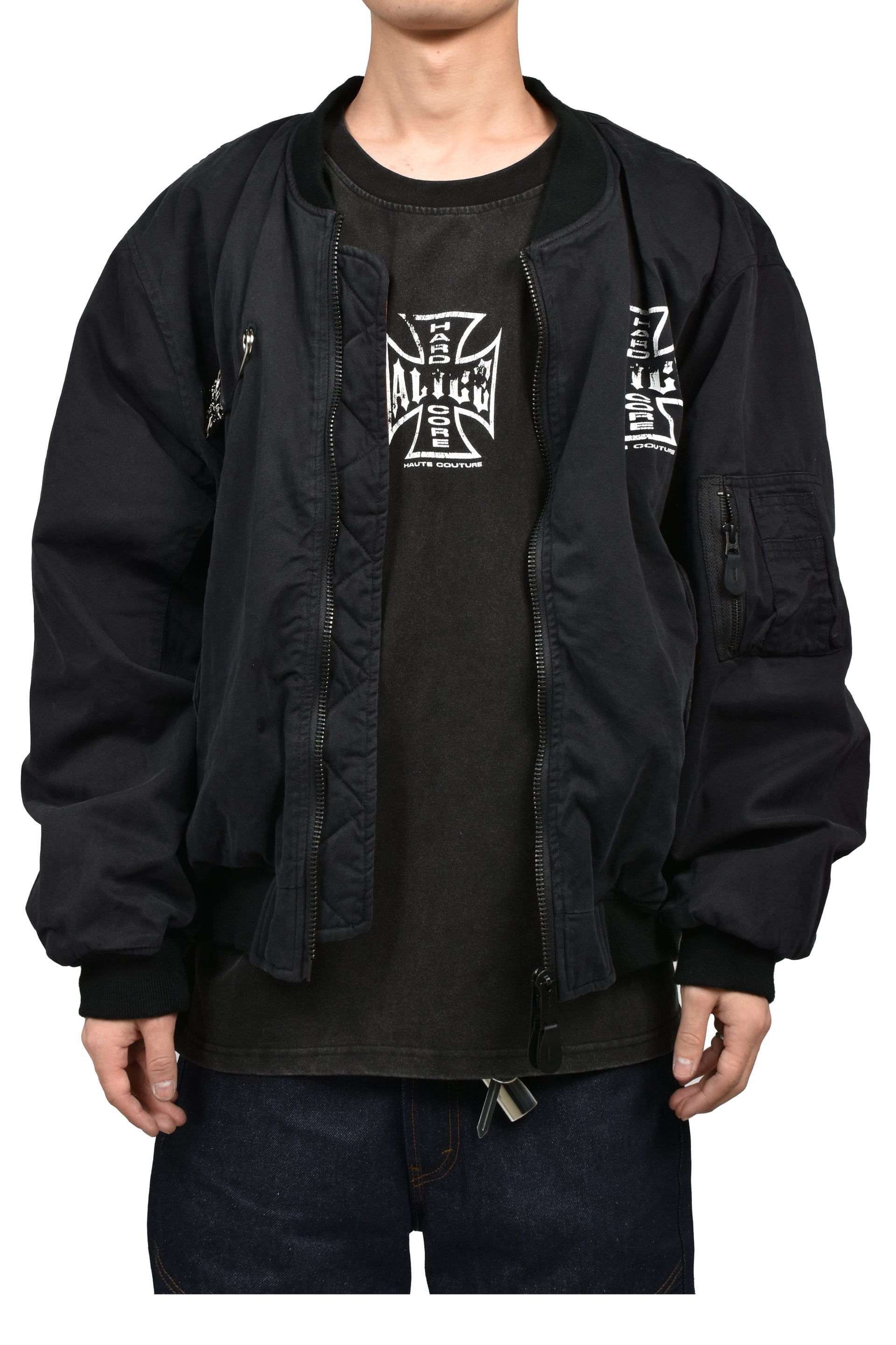 x FMCD MOTO COUTURE MA-1 BOMBER JACKET (EXCLUCIVE) / BLK