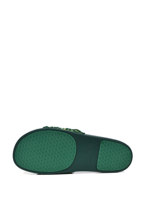EMBROIDERED TERRY SLIDER / GRN