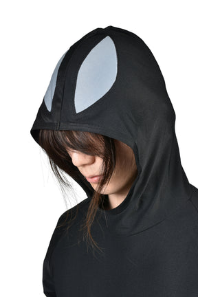 EMISHI HOODED MESH LONGSLEEVE / BLK