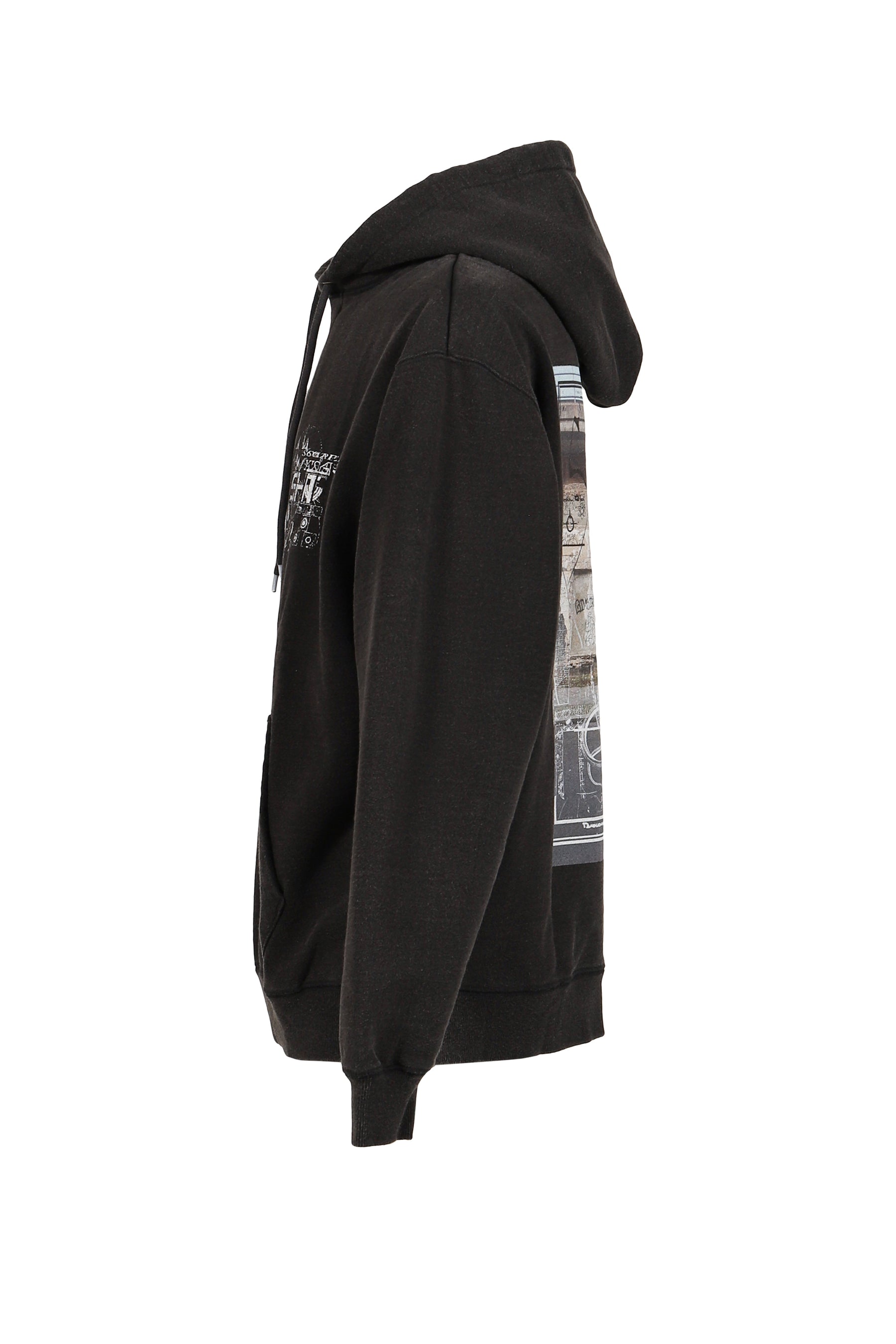 DEVASTATED WALL HOODIE / BLACK 