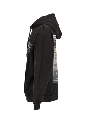 DEVASTATED WALL HOODIE / BLACK 