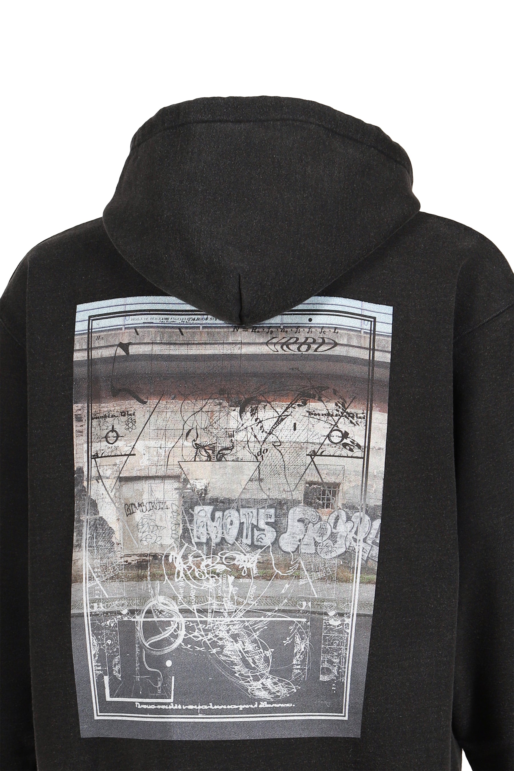 DEVASTATED WALL HOODIE / BLACK 