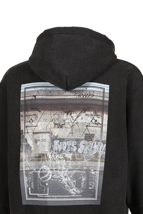 DEVASTATED WALL HOODIE / BLACK 