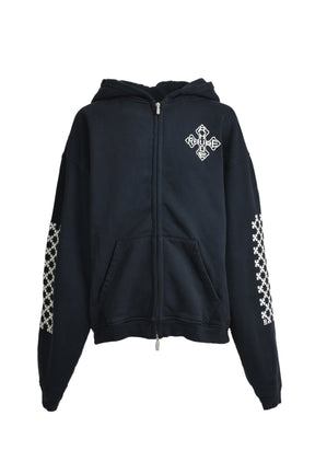 CROSS LOGO ZIP-UP HOODIE