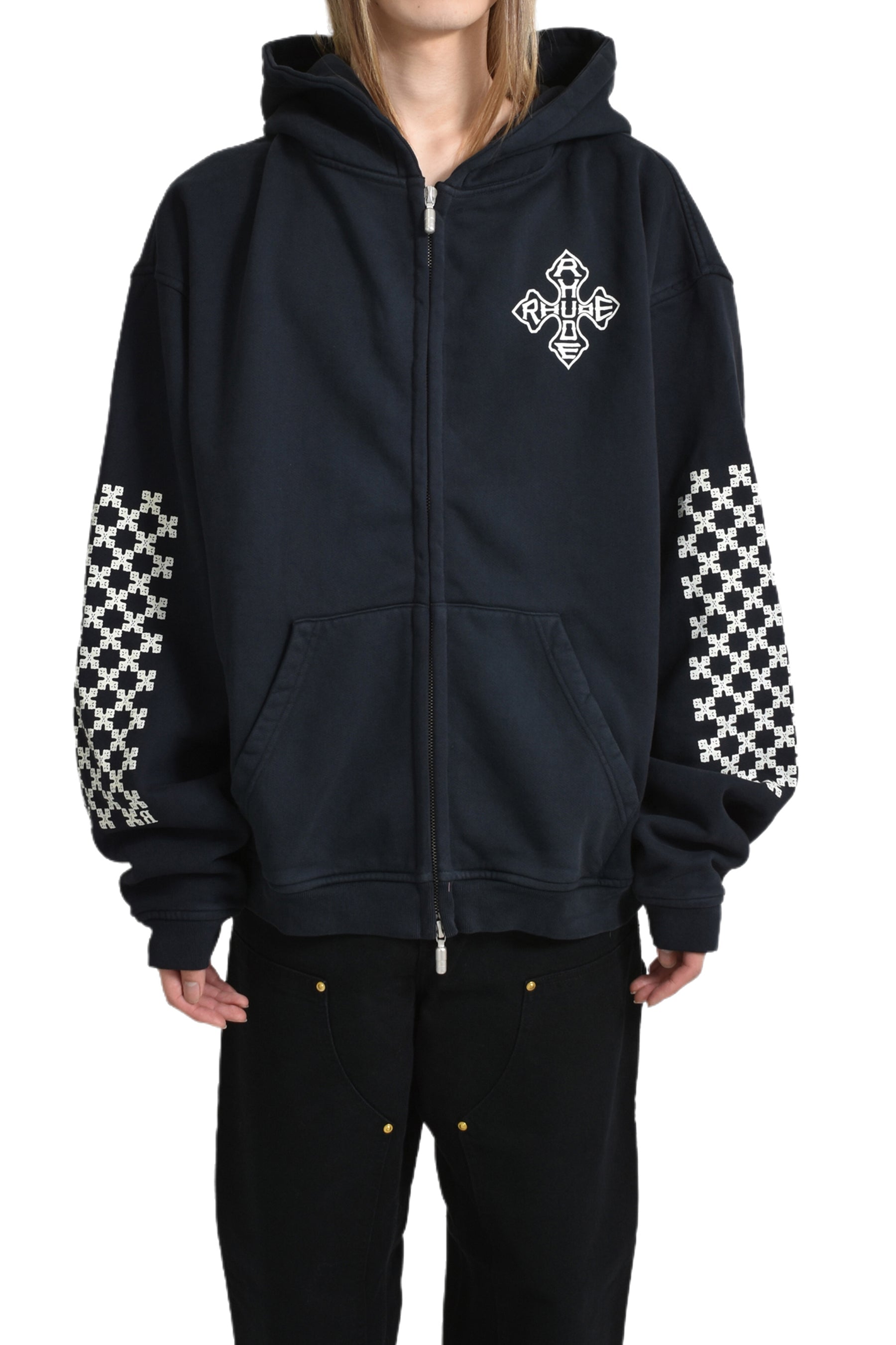 CROSS LOGO ZIP-UP HOODIE