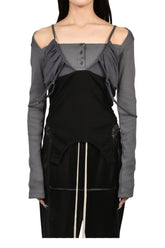 LAYERED PYJAMA TOP / D.GRY
