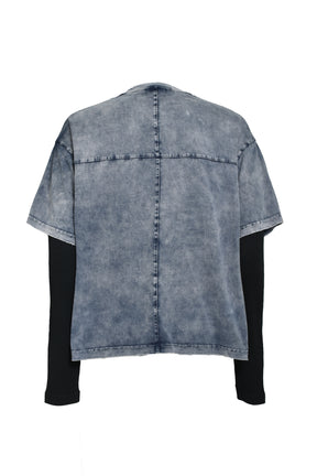 LAYERED T-SHIRT / BLACK