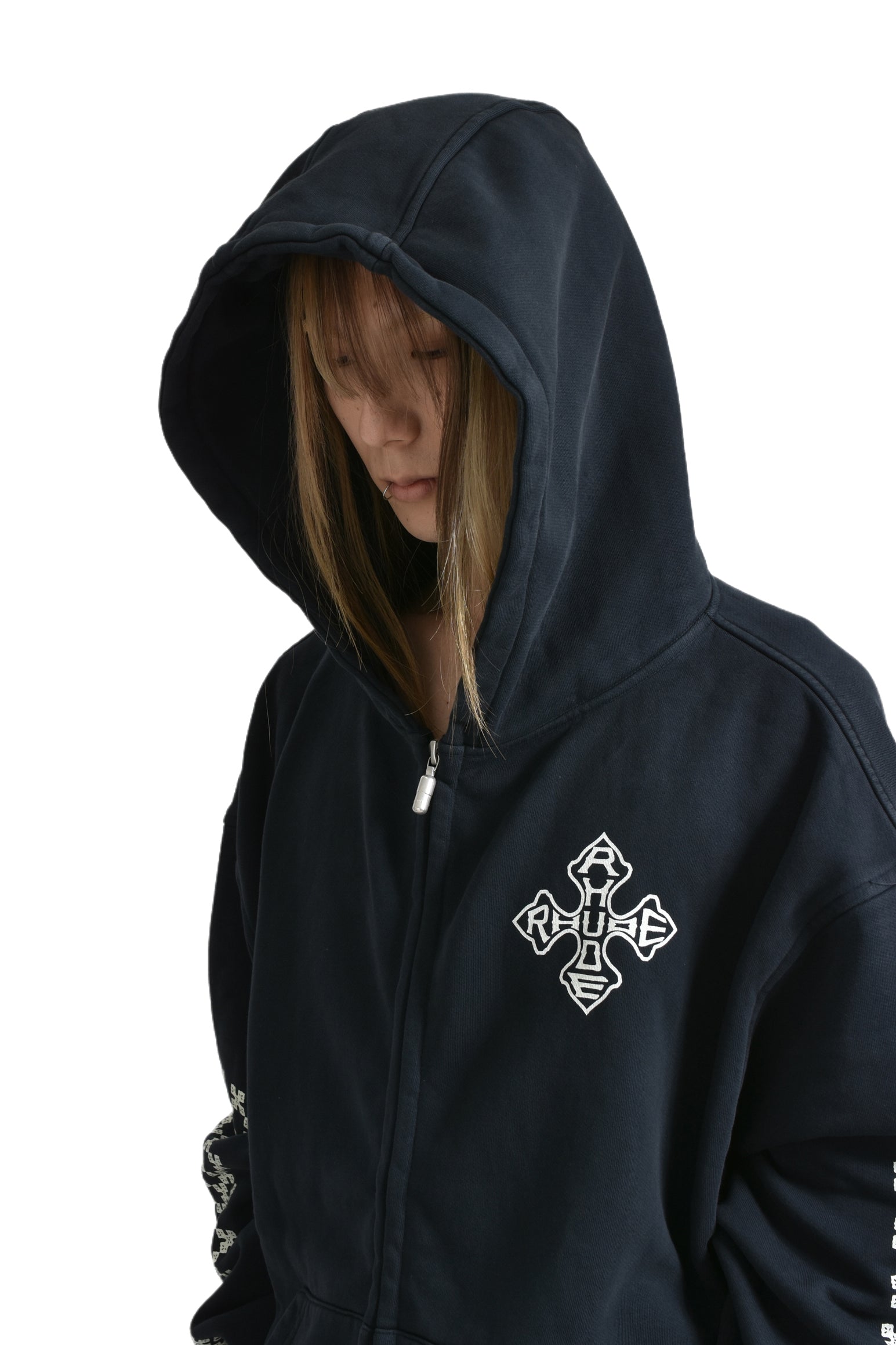 CROSS LOGO ZIP-UP HOODIE