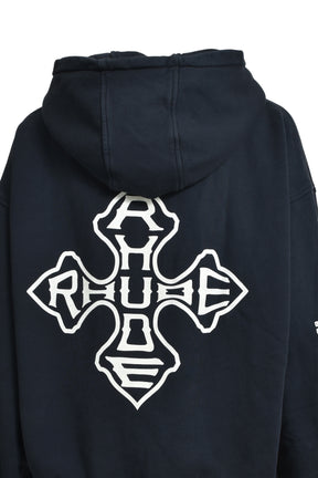 CROSS LOGO ZIP-UP HOODIE