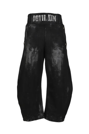 SKIDDING WAXED BLOOD SWEAT PANTS / BLK